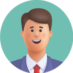 Ofis temizliği hizmetini yorumlayan müşteriyi temsil eden avatar görsel